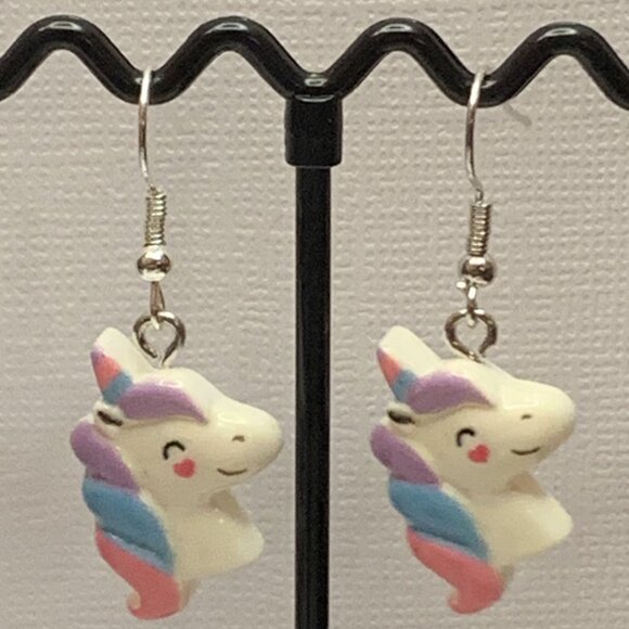 Unicorn Earring, Unicorn Jewelry, Gift Idea, Silly Earring, Cute Earring… - Picture 6 of 7
